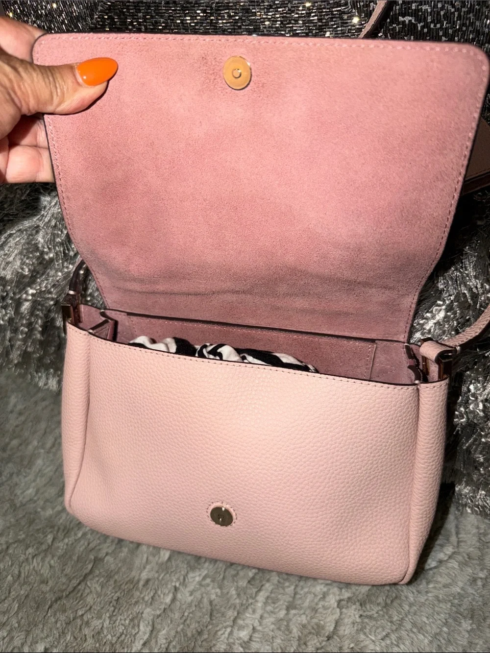 kate spade Blush Pink Pebbled Leather Crossbody with Matching Card Holder
